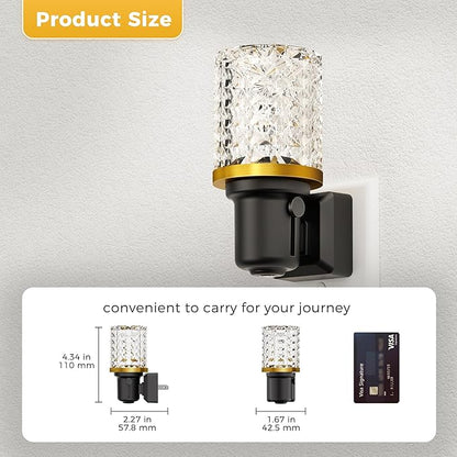 L LOHAS LED Night Light, 2 Pack Dimmable Night Lights Plug into Wall, Automatic Night Lights Plug in with Auto Light Sensor,Adjustable Brightness Amber LED Night Light, for Bedroom Hallway Home Decor