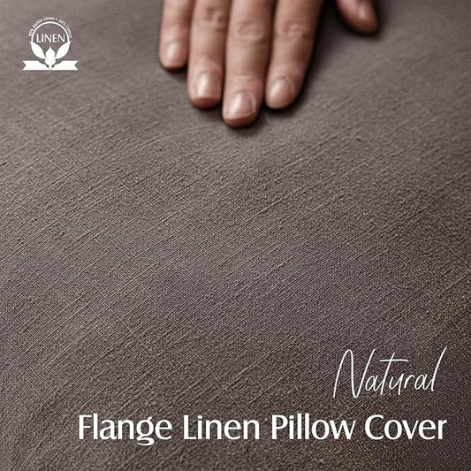 Foindtower Set of 2, Decorative Linen Soild Throw Pillow Covers Soft Accent Euro Cushion Case Farmhouse Neutral Pillowcase for Chair Couch Sofa Bedroom Living Room Home Decor 16 x 16 Inch Light coffee