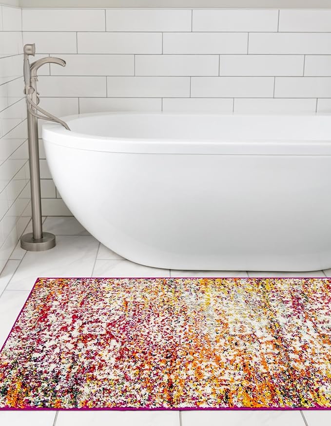 Rugs.com Arlington Collection Rug – 10 Ft Runner Multi Medium-Pile Rug Perfect for Hallways, Entryways