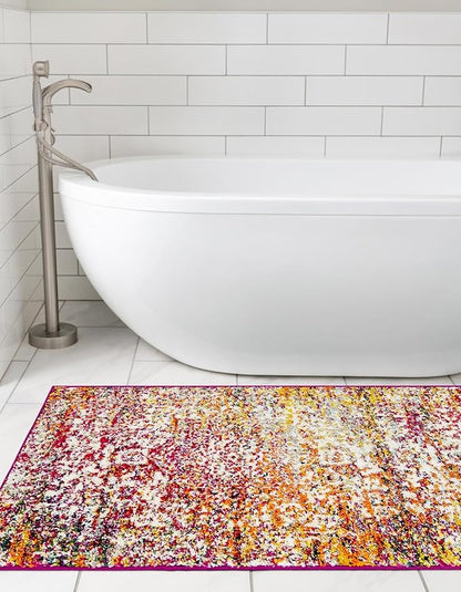 Rugs.com Arlington Collection Rug – 13 Ft Runner Multi Medium-Pile Rug Perfect for Hallways, Entryways