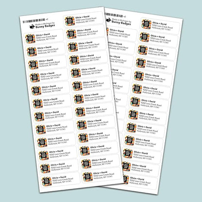 Personalized Return Address Labels (Upload Your Photo) - Custom Image Address Stickers on Sheets (50-1000 Labels)