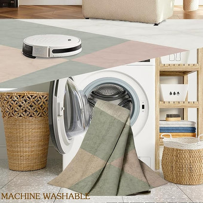 Modern Marble Rug - 5x7 Area Rugs, Minimalist Marble Rug, Abstract Luxury Bedroom Rugs, Washable & Non Slip Carpet Home Decor