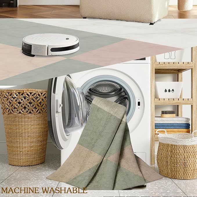 Modern Marble Rug - 2x3 Rug, Minimalist Marble Bath Rugs, Abstract Luxury Doormat, Washable & Non Slip Small Rugs Home Decor