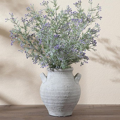 Ceramic Flower Vase, 7.36 Inch Rustic Farmhouse Vases Decorative Vintage Vase for Home Decor Table Living Room Kitchen Bedroom Shelf Mantel Wedding Centerpiece