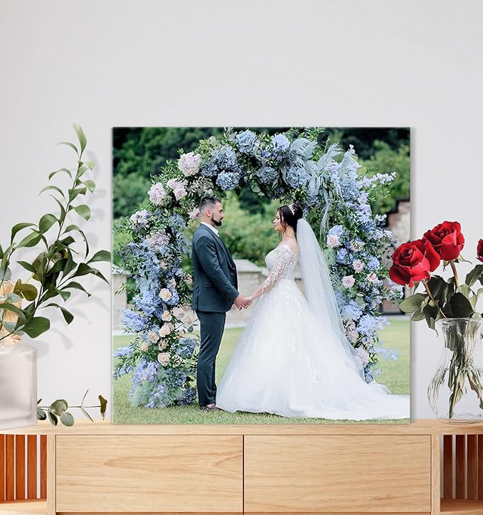 TreeDeal Custom Canvas Prints with Your Photos, Framed 24” x 24” Personalized Pictures Print, Customized Photo to Canvas Wall Art Ideal for Home Decor Gift Wrapping Pets Family Baby Wedding