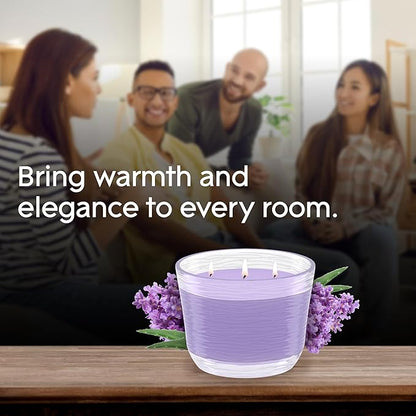 Glade Tranquil Lavender & Aloe 3-Wick Candle, 6.8 Oz, 3 Count
