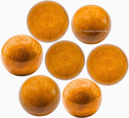 Amazing Gemstone Yellow Jasper Crystal Ball - 1 Inches Crystal Sphere Meditation Balls for Witchcraft and Decorative Balls - Crystals and Healing Stones Beginners Gift (Pack of 1)