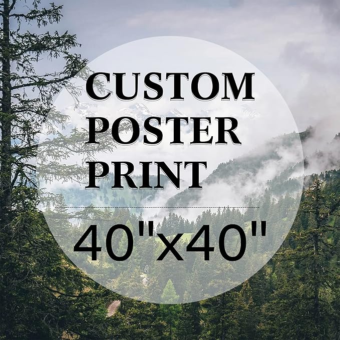 jenesaisquoi Custom Canvas Art Print 40" x 40", Upload Your Photo Image Custom Personalized Photo to Poster Printing Home Decor Wall Art Prints (Unframed)