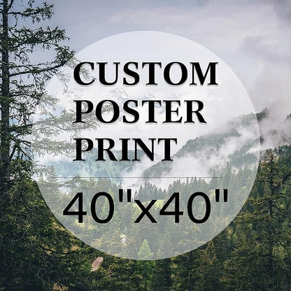jenesaisquoi Custom Canvas Art Print 40" x 40", Upload Your Photo Image Custom Personalized Photo to Poster Printing Home Decor Wall Art Prints (Unframed)