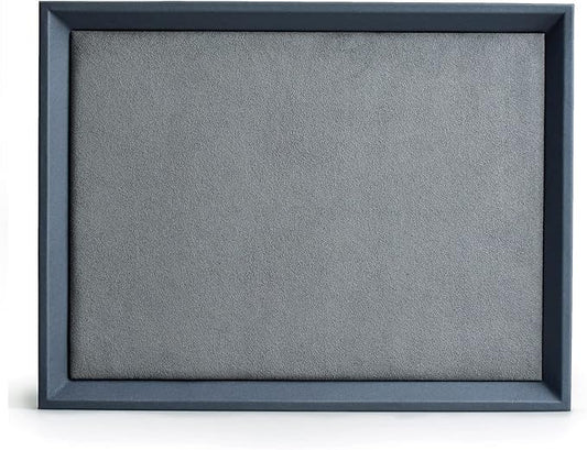 Oirlv Premium Leather Flat Jewelry Tray Jewelry Display Organizer Plate,Catchall Tray, Nightstand or Dresser Organizer(Large)