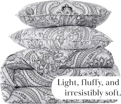Southshore Fine Living, Inc. Farmhouse Bedding Quilt Set, Twin XL Coverlet, Oversized Quilt, Summer Coverlet, Lightweight Bedspread 2-Piece Set with One Matching Pillow Sham, Twin/XL Quilts, Black