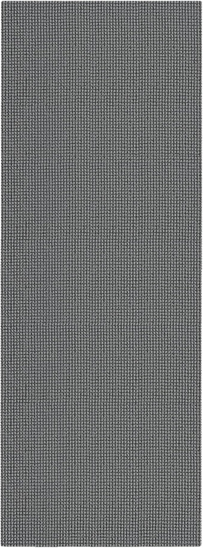 IOHOUZE Washable Runner Rug 3x8 Non Slip Rubber Backed Wide Hallway Runner Entryway Runner Indoor, Kitchen Rugs Woven Floor Carpet for Hall Entrance Bedroom, Dark Grey