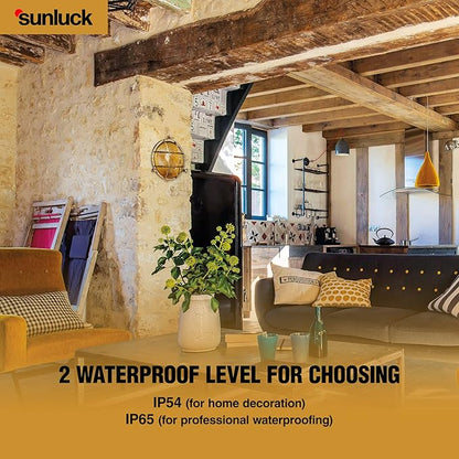 Sunluck Brass Bulkhead Light,Grid Round Nautical Wall Light,Lampshade,Ceiling Mount Lighting,Brass Sauna Light Waterproof IP65,Rust Resistant,for Wet Location Bath,Seaside,Ship,Basement,Garage