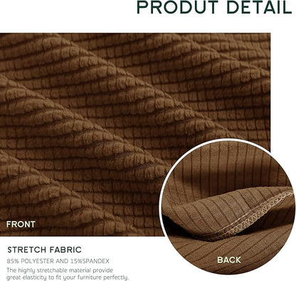 Hokway Couch Cushion Covers Stretch Cushion Covers Sofa Seat Cushion Slipcover Cushion Protector(Coffee, Medium)
