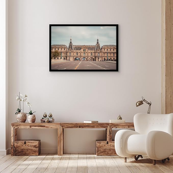Americanflat 26x39 Poster Frame with Polished Plexiglass - Black Picture Frame - Wide Photo Frames Made of Engineered Wood for Vertical or Horizontal Wall Display - Epic Collection - Black