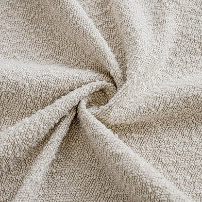 Foindtower Pack of 2, Decorative Textured Boucle Throw Pillow Covers Accent Solid Pillow Cases Cozy Soft Couch Cushion Case for Chair Sofa Bedroom Living Room Home Decor 22 x 22 Inch Ivory Beige