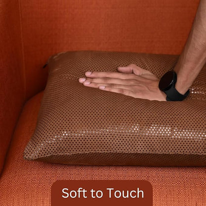 LL LEATHER LOVERS Star Sparkling Suede Pillow Cover, Square Soft Metallic Throw Pillow Covers, Pillow Cases for Home Décor, Sofa, Couch Chair, Car (22x22 Inches, Sparkling Brown Pack of 1)