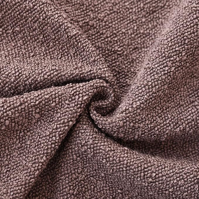 Foindtower Decorative Textured Boucle Throw Pillow Covers Accent Solid Lumbar Pillow Cases Neutral Soft Cozy Couch Cushion Case for Chair Sofa Bedroom Living Room Home Decor 12x20 Inch,1PC,Dark Purple