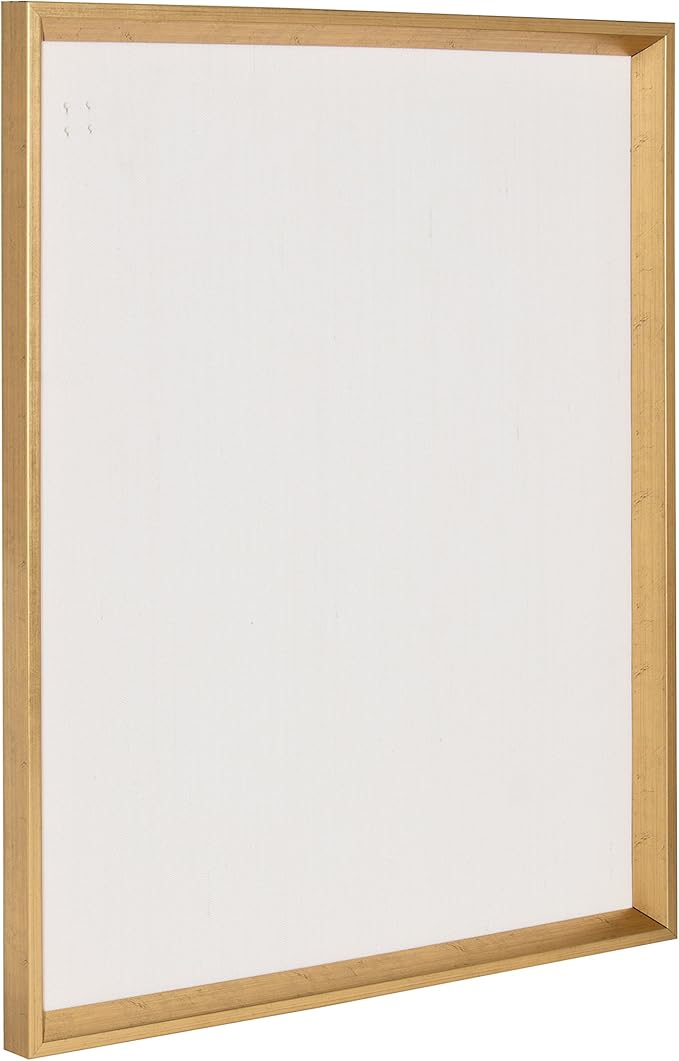 Kate and Laurel Calter Framed Linen Fabric Pinboard, 21.5x27.5, Gold