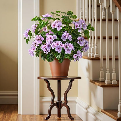 Artificial Flowers for Outdoors Artificial Geraniums for Indoor Fake Flowers Uv Resistant Artificial Outdoor Flowers Suitable for Indoor Home Decor Outdoor Garden Decor (Purple, 8PCS,17.7In)