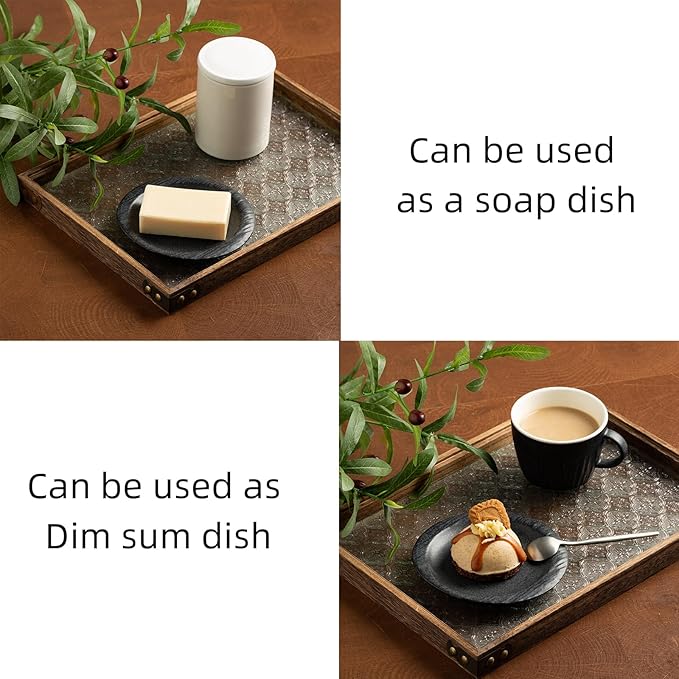 Ceramic Jewelry Tray Decorative Ring Holder and Trinket Dish for Women Wedding Engagement Birthday Gift for Her Jewelry Organizer Vanity Tray (camel)