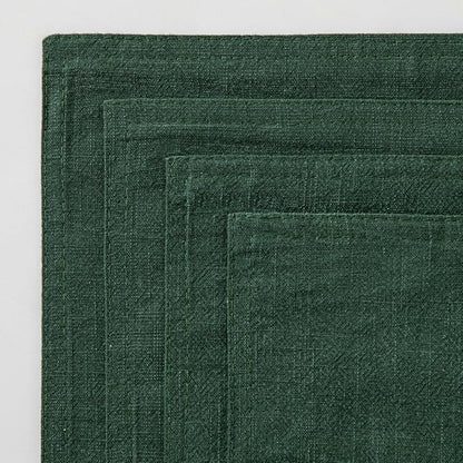MIULEE Christmas Green Linen Pillow Covers Pack of 4 Decorative Natural Solid Throw Pillow Covers Soft Accent Boho Farmhouse Couch Pillowcases Modern Home Decor for Living Room Bed Sofa 18x18 Inch
