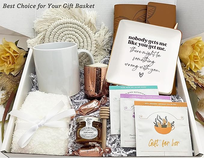 NZY Funny Gifts for Best Friend-Nobody Gets Me Like You-Thank You Wedding Graduation Birthday Farewell Christmas for Best Friends,Bff,Bestie,Sister-Jewelry Tray Trinket Holder Ring Dish