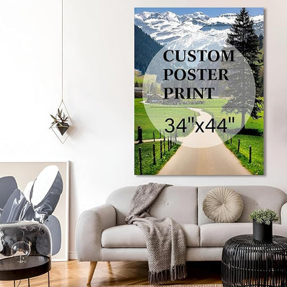 jenesaisquoi Custom Canvas Art Print 34" x 44", Upload Your Photo Image Custom Personalized Photo to Poster Printing Home Decor Wall Art Prints (Unframed)