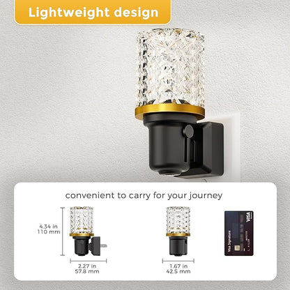 L LOHAS LED Night Light, Dimmable Night Lights Plug into Wall, Automatic Night Lights Plug in with Auto Light Sensor, 0-100LM Adjustable Brightness LED Night Light, for Bedroom Hallway Home Decor