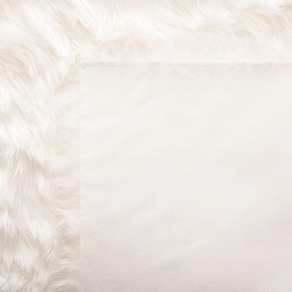 SAFAVIEH Faux Sheep Skin Collection 5' x 8' Ivory FSS235A Silken Glam 2.35-inch Thick Area Rug