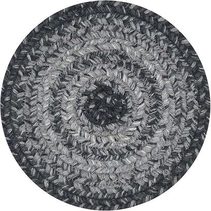 Homespice Flint Hill Jute Braided Trivets for Table, Warm Primitive Decor, Set of 3, Grey 8" Round Heat Resistant Mat - Rich Colors, Easy to Clean, Durable and Protects Furniture