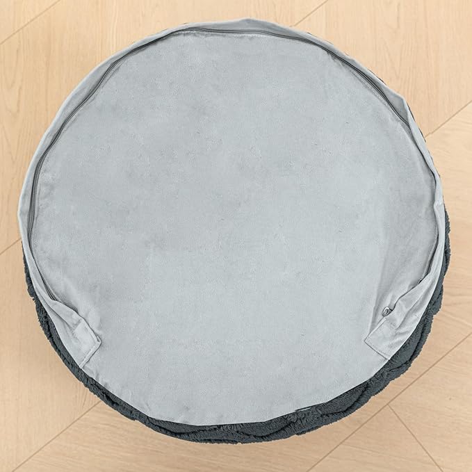 Pouf Ottoman Boho Poof Home Décor Floor Pouffe Handmade Circular Ottoman Footrest for Bedroom Foot Stool Poufs for Living Room 20x20x14 Inches