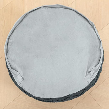Pouf Ottoman Boho Poof Home Décor Floor Pouffe Handmade Circular Ottoman Footrest for Bedroom Foot Stool Poufs for Living Room 20x20x14 Inches