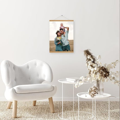 SZDHHH Custom Photo Prints with Magnetic Hanger Frame Canvas Poster Prints With Your Photos Personalized Hanging Poster Pictures Wall Art Decor Framed for Home Decor Gifts Keepsakes (10" Lx08 W)