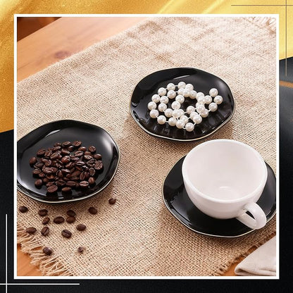 Shappy 24 Pcs Christmas Ceramic Jewelry Tray Gift 4.5 Ring Dish Bulk Decorative Trinket Dish for Birthdays Gift (Black)