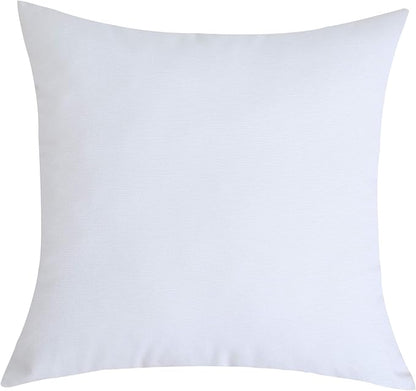 TangDepot Handmade Decorative Solid 100% Cotton Canvas Throw Pillow Covers/Cushion Covers, 45 Colors Available - (16" x16" , White, 2 Count (Pack of 1))