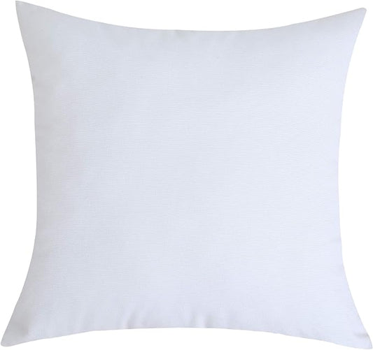 TangDepot Handmade Decorative Solid 100% Cotton Canvas Throw Pillow Covers/Cushion Covers, 45 Colors Available - (16" x16" , White, 2 Count (Pack of 1))
