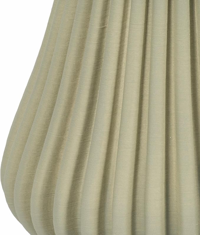 Ceramic Vase for Home Decor – Sculptural 3D Design Living Room Vase for Bedroom, House, Room, or Office Accent – Ribbed Decorative Flower Accent and Table Accents – 11” Green