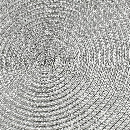AHHFSMEI Round Braided Placemats 15 Inch Round Table Mats for Dining Tables Natural Woven Heat Resistant Place mats Set of 6 (Grey B)