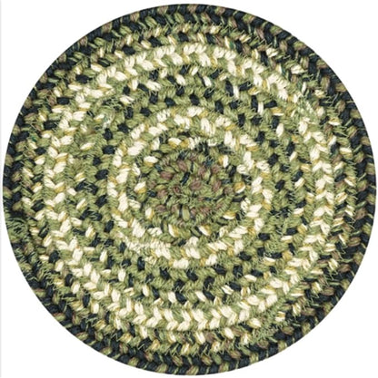 Homespice Pinecone Jute Braided Trivets for Table, Warm Country Rustic Decor, Set of 3, Green 8" Round Heat Resistant Mats - Rich Colors, Easy to Clean, Durable and Protects Furniture