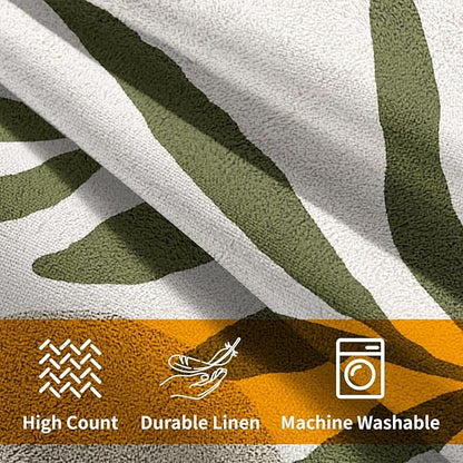 Spring Boho Pillow Covers 24x24 Set of 2 Abstract Mid Century Throw Pillow Covers Green Pillowcase Linen Decoration Farmhouse Soft Decorative Aesthetic Cushion Case Couch for Indoor Outdoor Home Decor