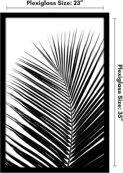Americanflat 23x35 Poster Frame with Polished Plexiglass - Black Picture Frame - Wide Photo Frames Made of Engineered Wood for Vertical or Horizontal Wall Display - Epic Collection - Black