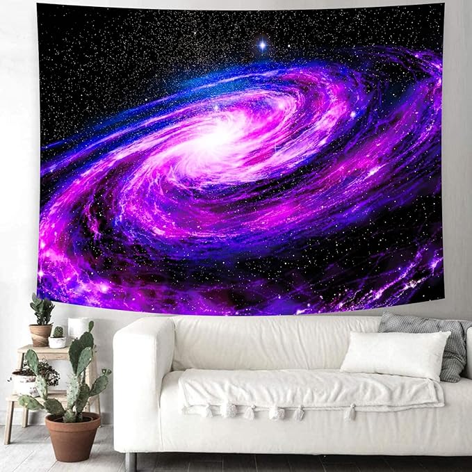 Delur Galaxy Tapestry Universe Planet Starry Sky Wall Hanging Tapestry Cosmic Outer Space Abstract Psychedelic Nebula Headboard for Bedroom Living Room Home Decor (59.1" x 78.7")