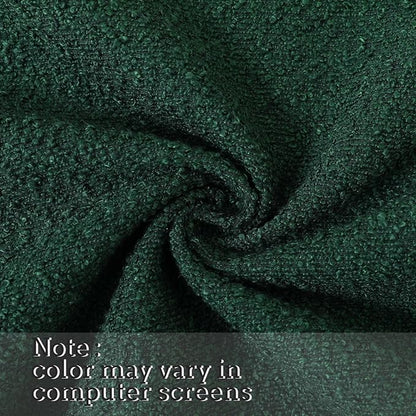 Jeneoo Hunter Green Decorative Long Lumbar Thick Throw Pillow Covers Fine Textured Boucle Couch Cushion Cases for Sofa Decor, Set of 1, 14 x 36 Inch