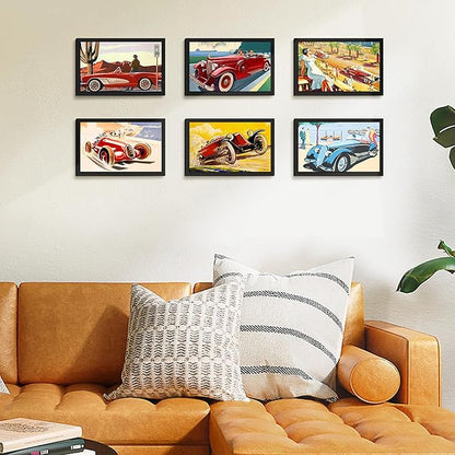 upsimples 8.5x14 Picture Frame Set of 5, Display Pictures 7x10 with Mat or 8.5x14 Without, Wall Gallery Photo Frames, Black