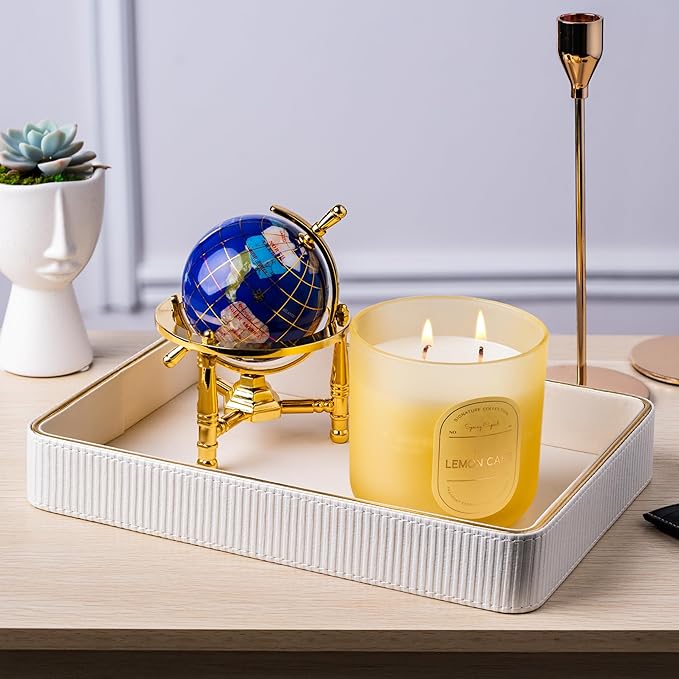 Perfume Tray Valet Tray Night Stand Bedside Organizer| Perfume Organizer Catchall| Perfume Trays for Dresser Vanity Tray for Dresser Countertop| Perfume Holder| Nightstand Organizer Women