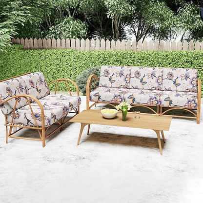Smiry Printed Couch Cushion Covers, Stretch Soft Couch Covers for Sofa, Washable Non-Slip Sofa Slipcover Furniture Protector for Indoor and Outdoor (3 Pack, Beige)