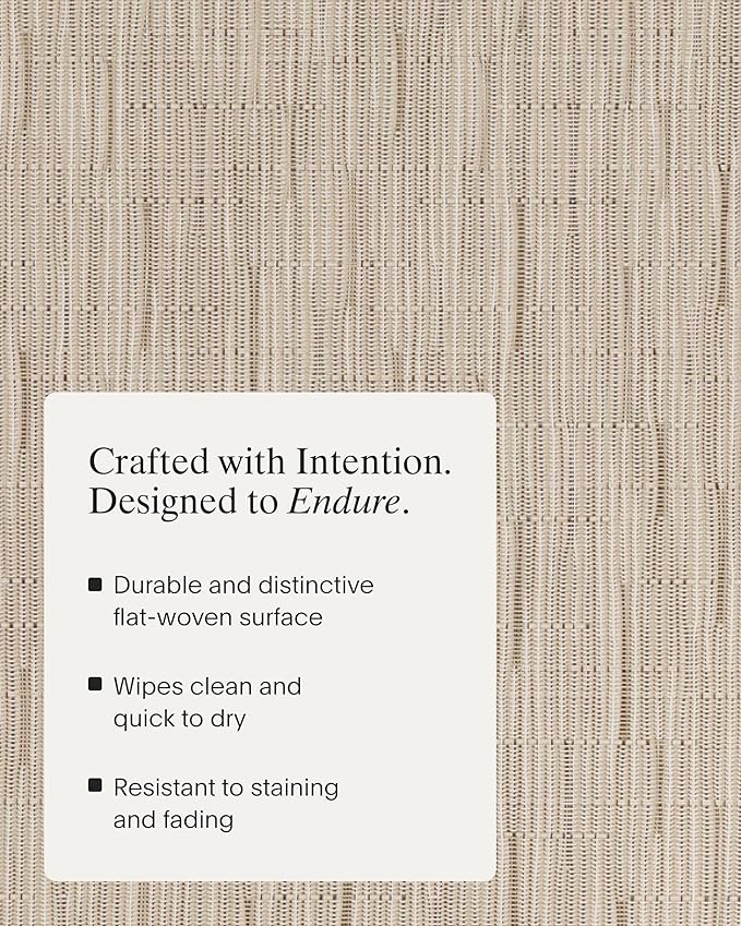 Chilewich Bamboo Placemats Set of 4 - Woven Rectangle Placemats - Reusable, Stain-Resistant, Indoor/Outdoor Tabletop Protection - 18.5" x 13.5" - Oat