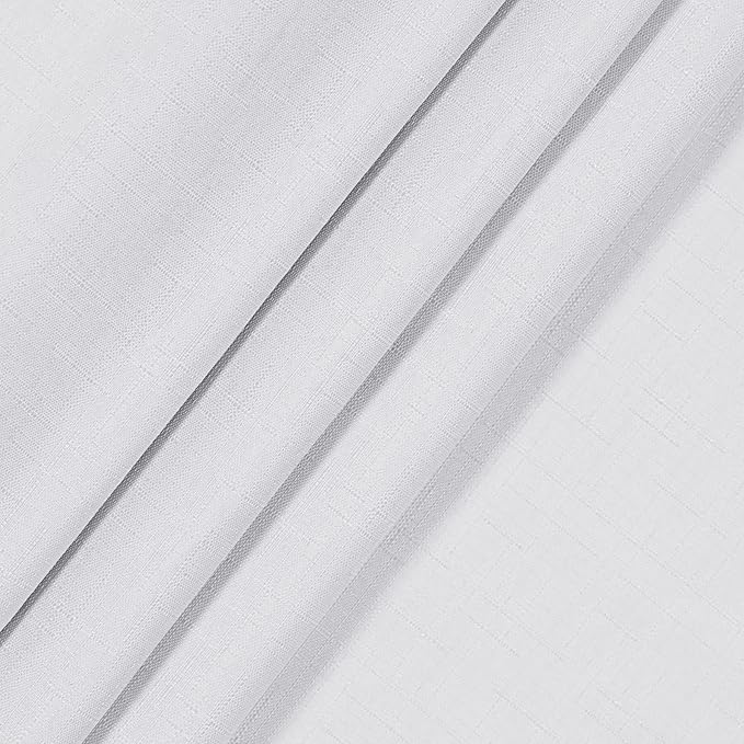 Eclipse Kendall Solid Textured Blackout Thermal Insulated Lining Grommet Window Curtain for Bedroom (1 Panel), 42 in x 54 in, White