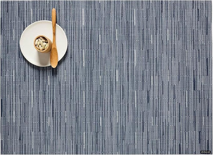 Chilewich Bamboo Placemats Set of 4 - Woven Rectangle Placemats - Reusable, Stain-Resistant, Indoor/Outdoor Tabletop Protection - 18.5" x 13.5" - Rain